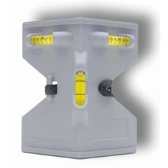 Professionelle Pfosten-Wasserwaage aus Kunststoff mit Gummihalterung