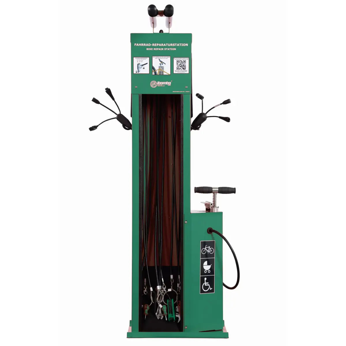 fahrrad reparaturstation kaufen Fahrrad-Reparaturstation mit Kabelset B, pulverbeschichteter verzinkte – Kommondo GmbH
