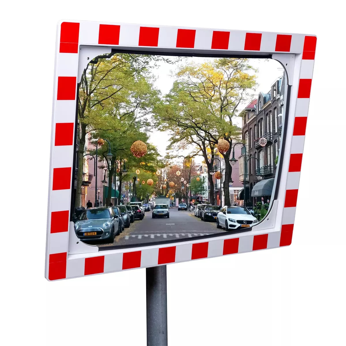 Parabol-Spiegel Für Straßenverkehr, 40 Cm Durchmesser – Mit Rahmen, Für Bessere Einsehbarkeit