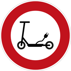 Verkehrszeichen VZ257-59 Verbot für E-Scooter