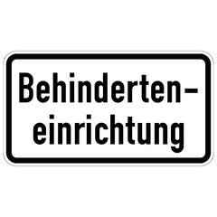 Verkehrszeichen VZ1012-57 Behinderteneinrichtung