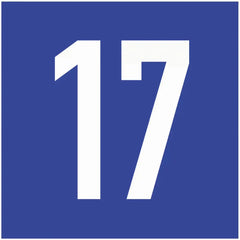 Hausnummernschild Aluminium 165x165mm, 2mm, Ra1, inkl. 4 Bohrungen in den Ecken