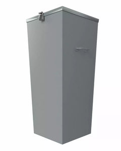 Wahlurne aus Kunststoff 120L, H.90 x B.45 x T.45 cm mit Einwurfschlitz 25 x 2 cm, hellgrau mit Vorhängeschloßvorrichtung