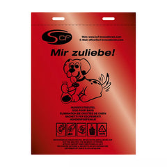 Hundekotbeutel Br. 250 x L. 320 mm, Dicke 15µ, rot, geblockt, (VE 24.000 Beutel)