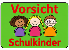 Kinderhinweisschild K5N Vorsicht Schulkinder