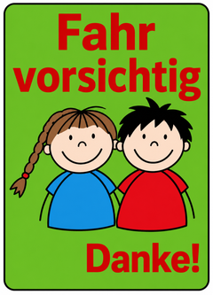 Kinderhinweisschild K8N Fahr vorsichtig