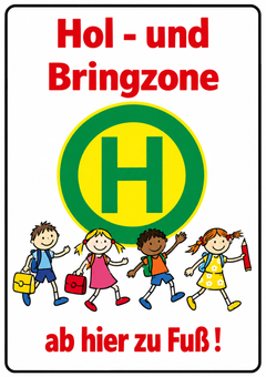 Kinderhinweisschild HBZ-3 Hol- und Bringzone