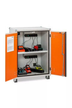 Akku Ladegeräte Akku-Ladeschrank, Li-SAFE 8 10 Basic, L.800 x B.660 x H.1110 mm, 2 vier-fach 1-phasige Steckdosen, Stapelfüßen, Rauchmelder und Lüftung Bild 4 von 6 