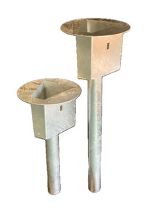 Leitpfosten-Einschlagfundament FundaFix, mit Grass-stopp-Platte, L 400 mm