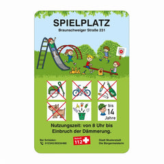 Spiel- und Sportanlagenschilder, Spielplatz