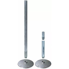 Gelenksystem Robinson ø 76 mm, Wandstärke 2,9 mm, mit Bodenplatte zum Aufdübeln