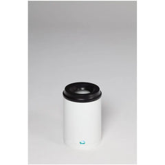 Papierkorb weiß feuersicher 15 L Löschkopf schwarz
