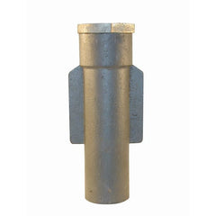 Bodenhülsen aus Grauguss Typ A, Länge 500, ø 60 mm mit Gewindering und Nylon-Klemmring