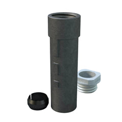 Bodenhülsen aus Grauguss Typ A, Länge 300, ø 60 mm mit Gewindering und Nylon-Klemmring – VPE 10