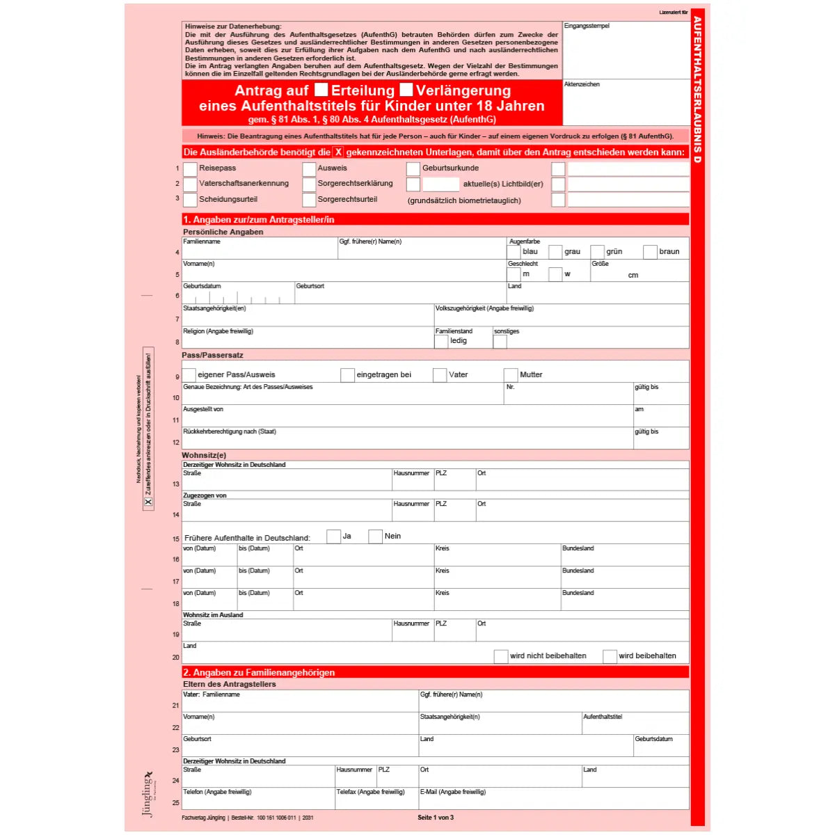 Antrag Auf Erteilung Bzw Verlängerung Eines Aufenthaltstitels Antrag auf Erteilung bzw. Verlängerung eines | 266599-003 – Kommondo GmbH
