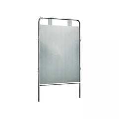 Plakattafel-komplett B.1500 x H.1700 aus Blech 12/10 und Stahlrohr 35 mm, verzinkt, zinkgrau