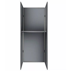 Steh-Wahlkabine, Kunststoff HDF-Platte, Alurahmen, H 1.750 x B 700 x T 500 mm, hellgrau