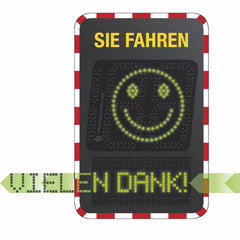 Geschwindigkeitsanzeige-System DSD pro, mit Datenaufzeichnung und Lauftextdisplay, mit 230 V-Anschluss