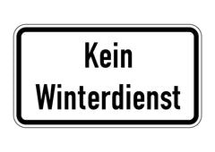 WH34 - Kein Winterdienst - 231x420x2mm RA2
