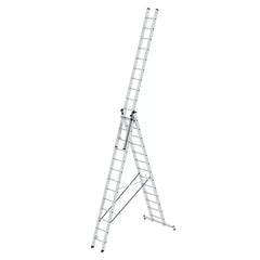 Mehrzweckleiter 3-teilig mit nivello®-Traverse 3x13 Sprossen