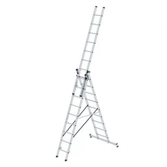 Mehrzweckleiter 3-teilig mit nivello®-Traverse 3x9 Sprossen