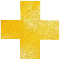 Bodenmarkierung, selbstklebend, Kreuz-Form, LxB 150x150 mm, Farbe gelb, VE 20 Stück