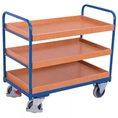 Etagenwagen, 3 Kästen, Ladefläche LxB 965x655 mm, AußenmaßeLxBxH 1060x700x990 mm, Traglast 250 kg
