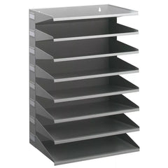 Metall-Sortierablage, BxTxH 360x250x540 mm, 8 Fächer DIN A4,grau