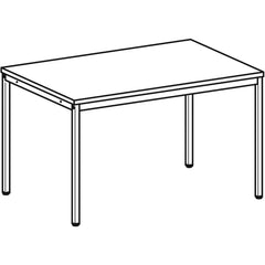 Schreibtisch, BxTxH 1200x800x720 mm, 4-Fuß-Gestell lichtgrau, Platte ahorn