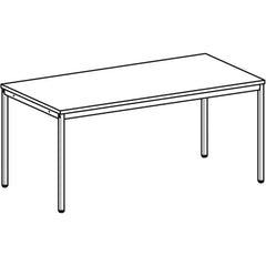 Schreibtisch, BxTxH 1600x800x720 mm, 4-Fuß-Gestell lichtgrau, Platte lichtgrau