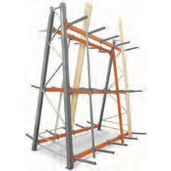 Profilregal/Vertikalregal, B 2700 x H 3500 mm, Grundregal für doppelseitige Nutzung