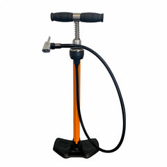 Pumpe Deluxe Pro, mit Stahlschlauch, Edelstahl-Pumpenkolben und Metall-Pumpenkopfadapter, für ibombo Fahrrad-Reparaturstation