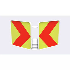 VARIO-WINKEL-Kurvenleittafel, Folie beidseitig RA2/C, rot-gelb