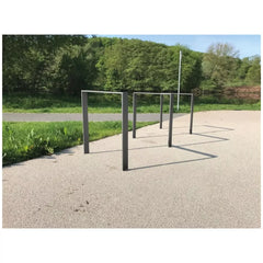 Ahnlehnbügel aus Flachstahl 50x12 mm, Br.750xH.1200 mm, dunkelgrau