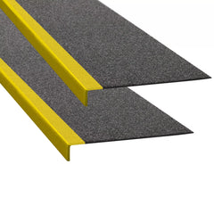 Antirutschwinkel, schwarz, Kante gelb, 230 x 800 x 30 mm