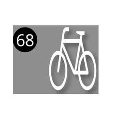 Spielplatzmarkierung Verkehrsspielplätze Fahrrad, 400 x 400 mm, 5 Stück