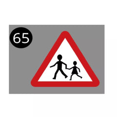 Spielplatzmarkierung Verkehrsspielplätze Gefahr Kinder, 400 x 400 mm, 2 Stück