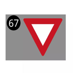 Spielplatzmarkierung Verkehrsspielplätze Vorfahrt gewähren, 400 x 400 mm, 2 Stück