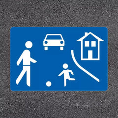 Verkehrszeichen -325 Fahrbahnmarkierung Beginn eines verkehrsberuhigten Bereichs, 1000 x 1000