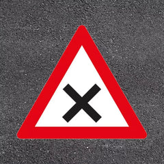 Verkehrszeichen 102 Fahrbahnmarkierung Kreuzung oder Einmündung, 1500 x 1500