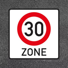 PREMARK ™ Farbige Fahrbahnmarkierung, VZ274.1, Beginn einer Tempo 30-Zone, 2400x1200 – VPE 1 St.