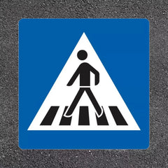 Verkehrszeichen 350-10 Fahrbahnmarkierung Fußgängerüberweg - Aufstellung rechts, 4000 x 2000