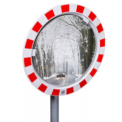 Verkehrsspiegel aus Edelstahl, Anti-beschlag, ø 600 mm, mit Kunststoffrahmen