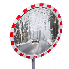 Verkehrsspiegel aus Edelstahl, Anti-beschlag, ø 1000 mm, mit Kunststoffrahmen