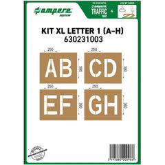 Schablonen KIT Buchstaben A-H