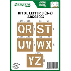 Schablonen KIT Buchstaben Q-Z
