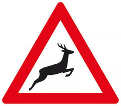 Verkehrszeichen 142-20 Wildwechsel, Aufstellung links - SL 630 Randform RA1