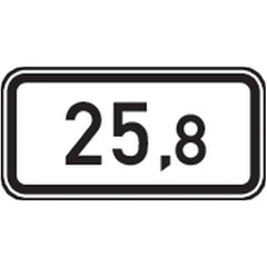 Verkehrszeichen  KM1 Kilometertafel 220 x 400
