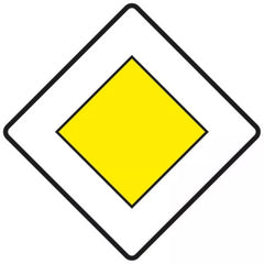 Verkehrszeichen VZ306 Vorfahrtstraße - 600x600 2 mm RA2