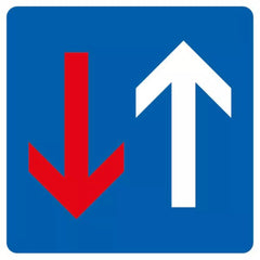 Verkehrszeichen VZ308 Vorrang vor dem Gegenverkehr - 600x600 Randform RA2